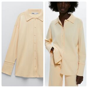 Zara Knit Shirt New Vanilla